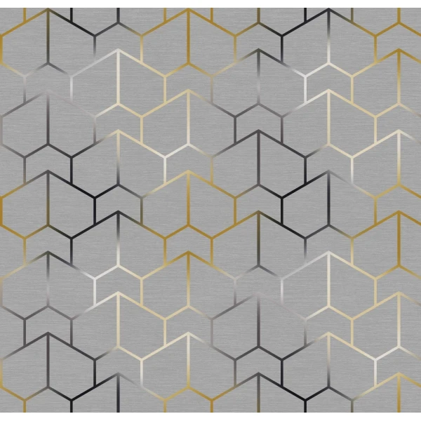 Zasłona druk geometryczny Minos 401141-109, szerokość 140