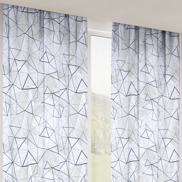 Zasłona druk geometryczny Minos 351597-2019, szerokość 14