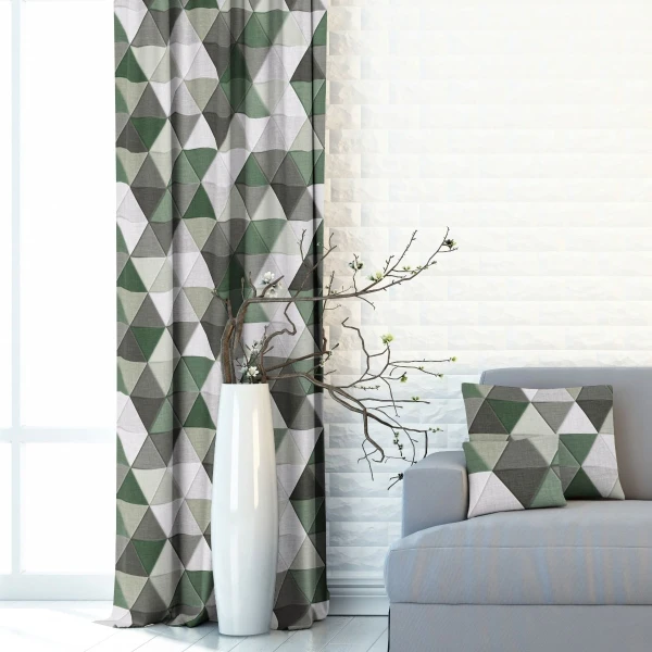 Zasłona druk geometryczny Minos 400393-007, szerokość 140