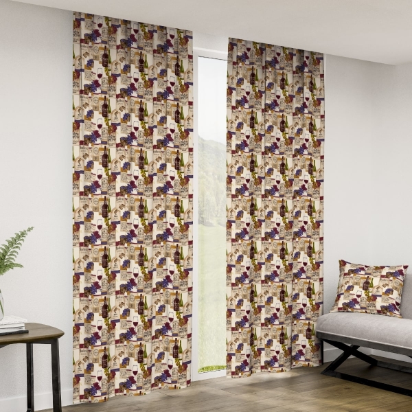 Zasłona drukowana Minos 370055-101, szerokość 140 cm x wy
