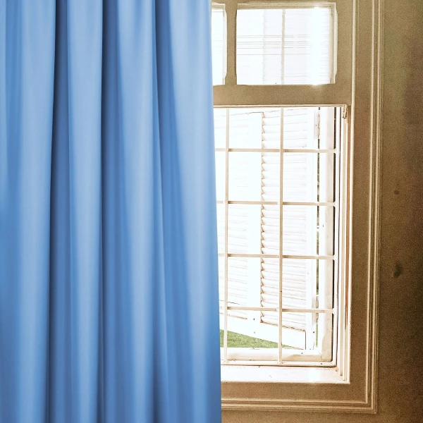 Zasłona Emma na taśmie marszczącej 1308 niebieski, szerok