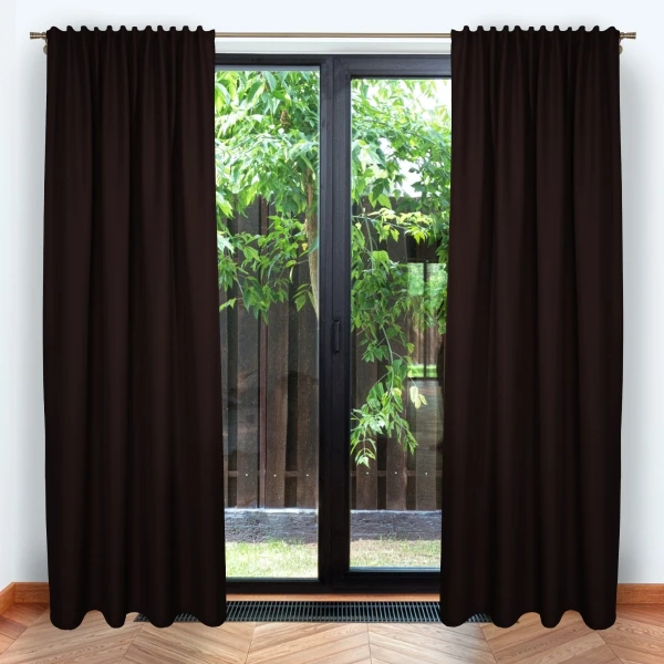 Zasłona Emma na taśmie marszczącej 1329 czekoladowy, szer