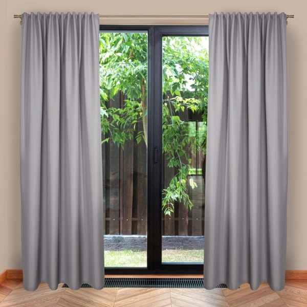 Zasłona Emma na taśmie marszczącej 1312 jasnoszary, szero