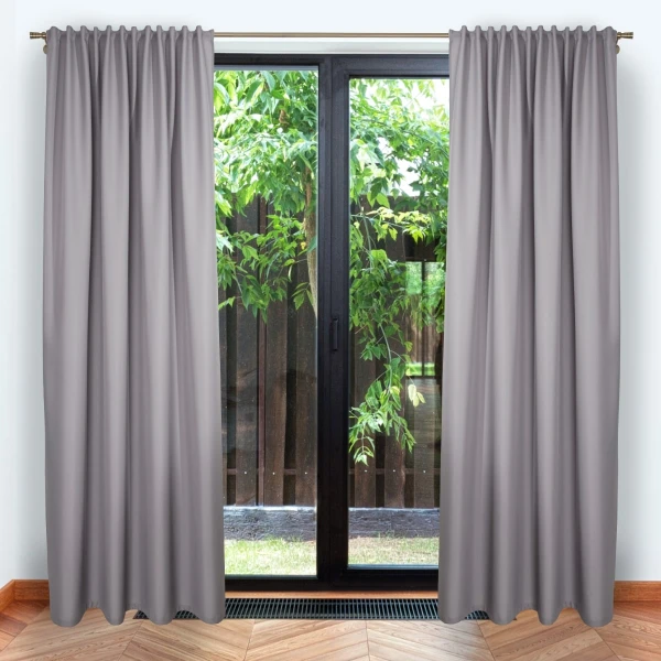 Zasłona Emma na taśmie marszczącej 1312 jasnoszary, szero