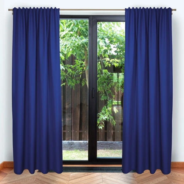 Zasłona Emma na taśmie marszczącej 1305 szafirowy, szerok