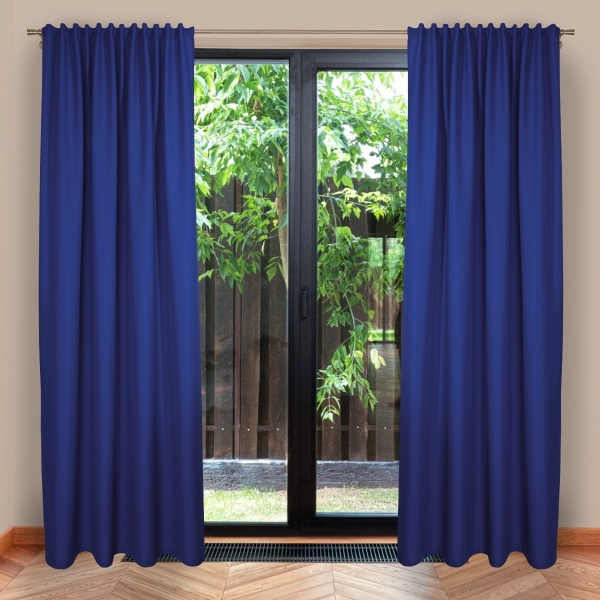 Zasłona Emma na taśmie marszczącej 1305 szafirowy, szerok