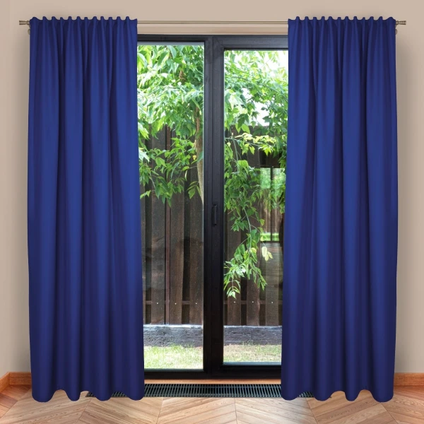 Zasłona Emma na taśmie marszczącej 1305 szafirowy, szerok