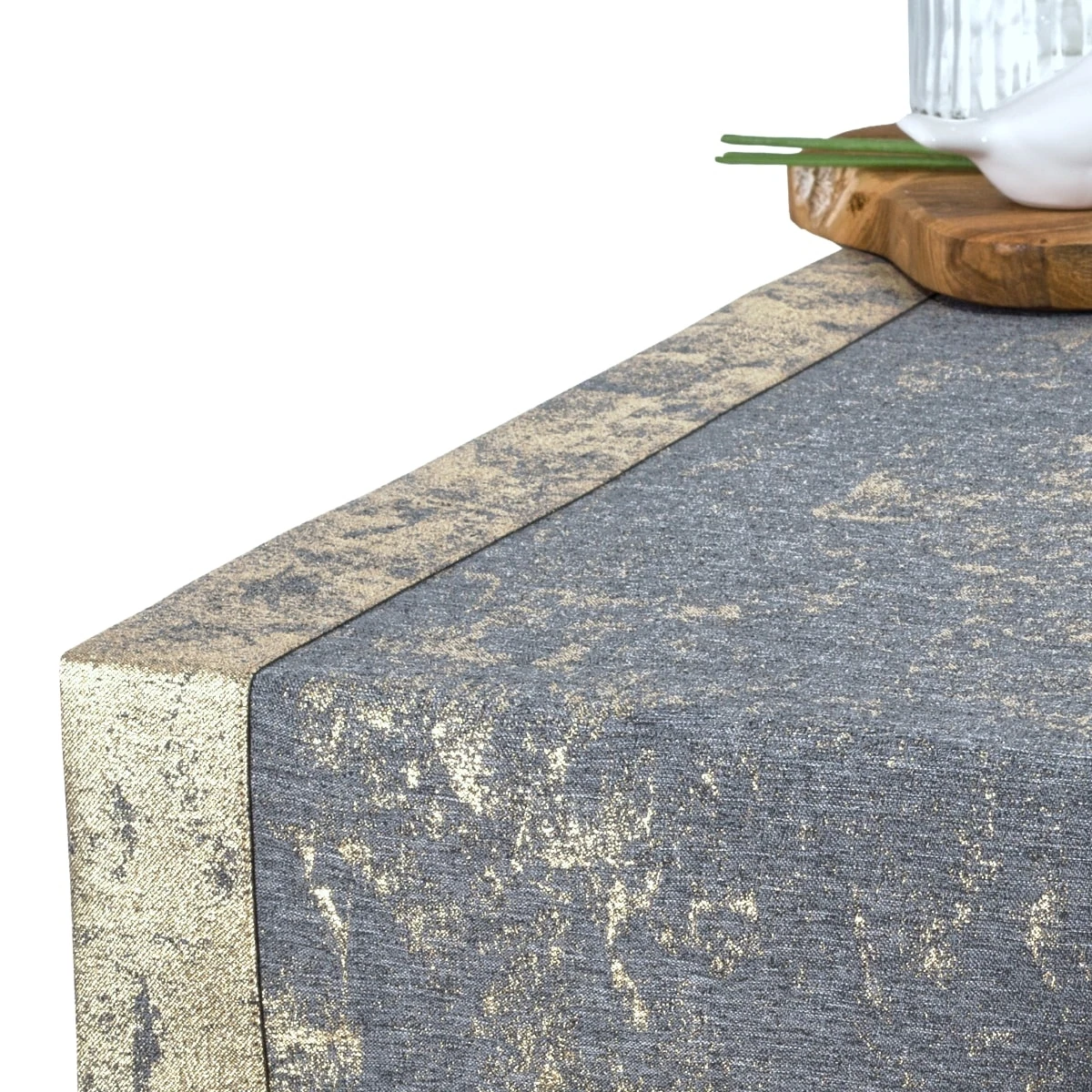 Bieżnik Plamoodporny ze Złotą Nitką Ciemnoszary O5-6112-