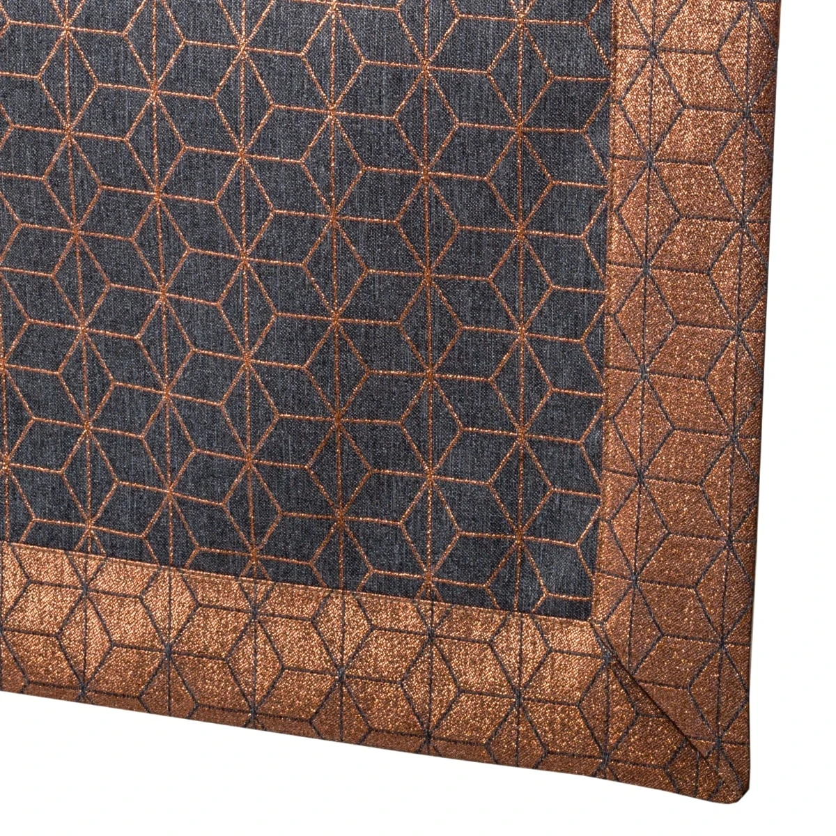 Elegancki Bieżnik Ciemnoszary z Miedzianą Nitką – Szero