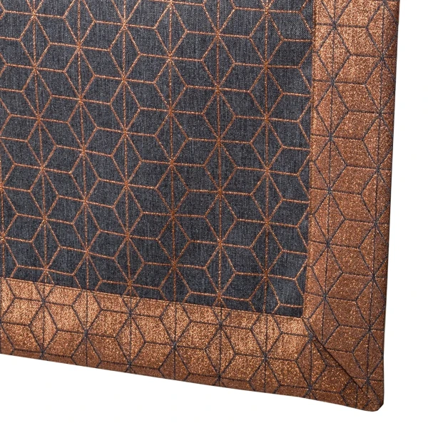 Elegancki Bieżnik Ciemnoszary z Miedzianą Nitką – Szero