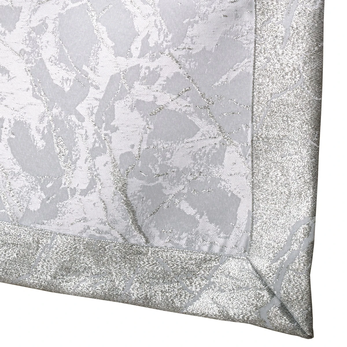 Srebrny Bieżnik Plamoodporny z Metalizowaną Nitką – Mar