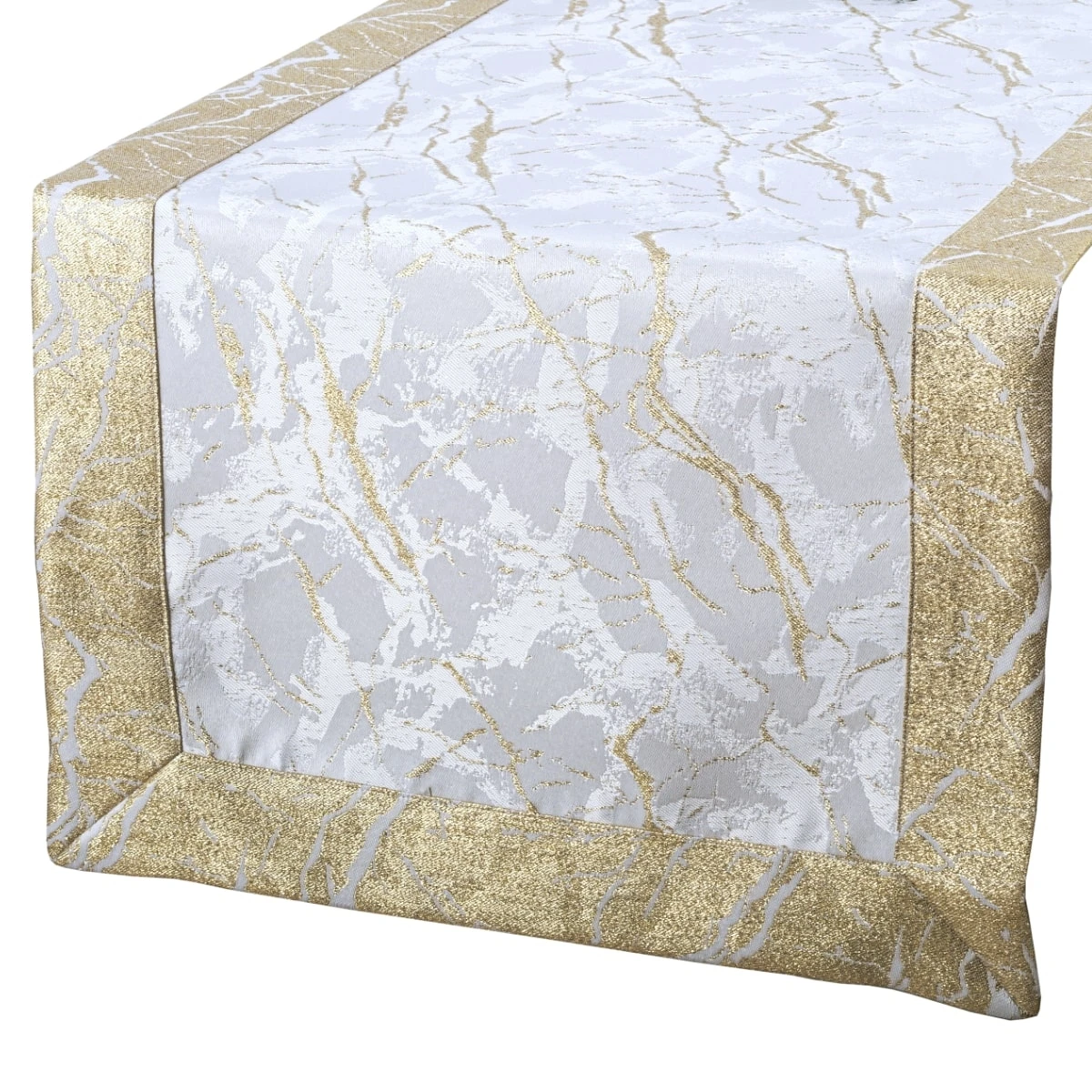 Złoty Bieżnik Plamoodporny z Metalizowaną Nitką – Marm