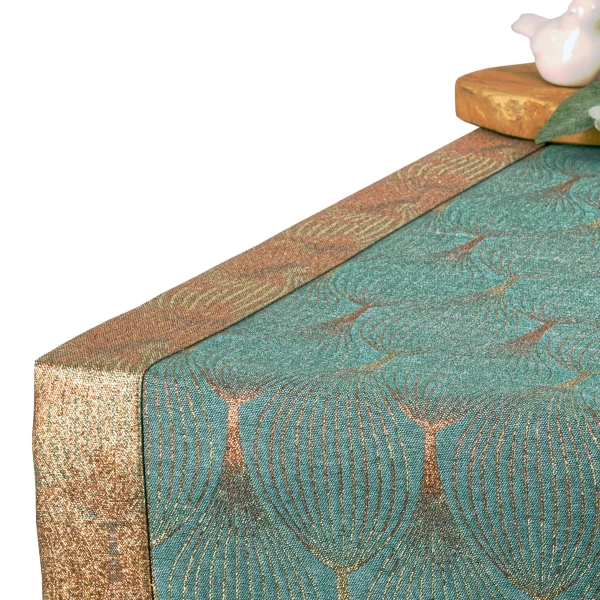 Bieżnik Plamoodporny Szmaragd i Miedź – Luksusowy Styl A