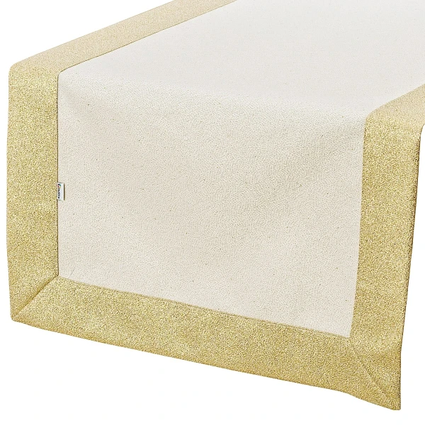 Bieżnik z mankietem plamoodporny Złoty Błysk O5 LX-6477-2