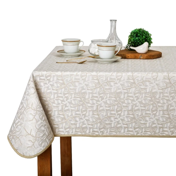 Wyprzedaż Obrus z lamówką złotą plamoodporny 6475-3289 