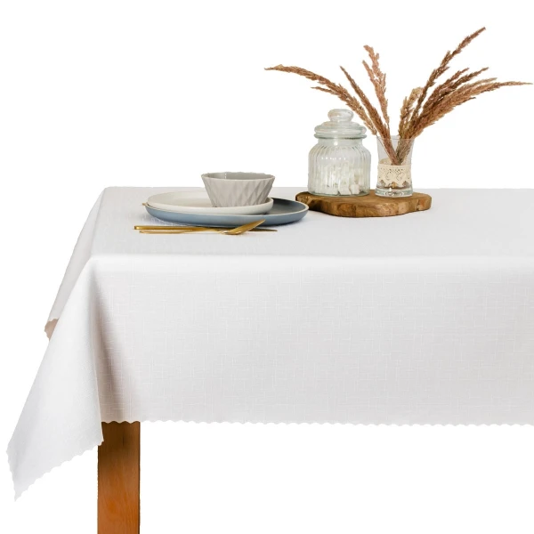 Wyprzedaż Obrus  plamoodporny O1 Vera biały  155x170cm