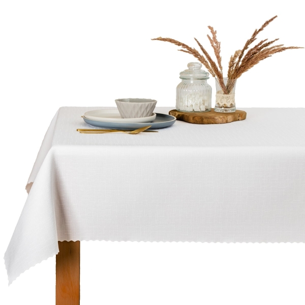 Wyprzedaż Obrus plamoodporny U3 Vera biała 120x220cm