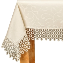 Obrus z gipiurą Dafne G0609 ecru 140x420cm