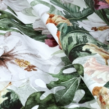 Zasłona w kwiaty Velvet Deco Druk 22596-1001, szerokość 140 cm x wysokość na wymiar