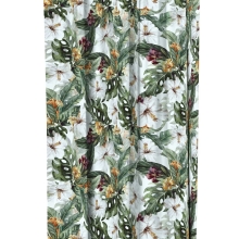 Zasłona w kwiaty na taśmie marszczącej Velvet Deco Druk 22596-1001