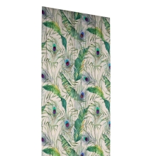 Zasłona z motywem roślinnym Velvet Deco Druk 411061-101, szerokość 140 cm x wysokość na wymiar