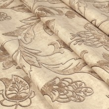 Zasłona w kwiaty na taśmie marszczącej Velvet Deco Druk 55896-1010