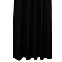Zasłona welurowa na taśmie marszczącej Sara 001 czarny, szerokość 140 cm x wysokość na wymiar