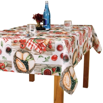 Obrus Plamoodporny 120x160 cm Druk w Stylu Włoskim - Smaki Toskanii
