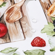 Obrus Plamoodporny 120x160 cm Druk w Stylu Włoskim - Smaki Toskanii