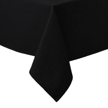 Obrus Bawełniano-Poliestrowy Czarny 80x80 cm - Plamoodporny z Efektem Kropelki - O1 P130 6018