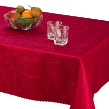 Obrus plamoodporny z mankietem 5 cm MELA 2043 bordo, 147x250 cm