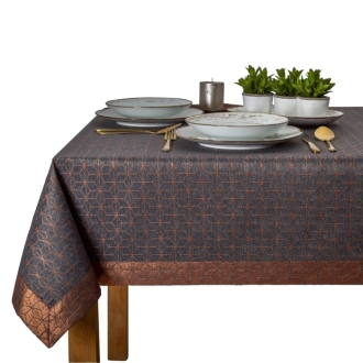Obrus plamoodporny LX-6116-2187 z listwą 5 cm, 120x120 cm 