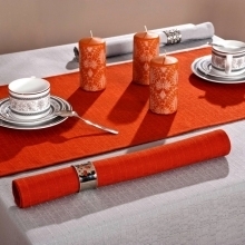 Obrus plamoodporny U3 VERA 1129 orange ,  130x130 cm