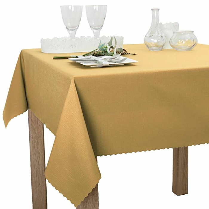 Obrus  plamoodporny U2 Elbrus 342 stare złoto, 130x160cm
