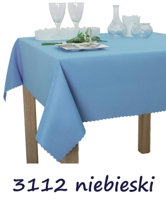 Obrus plamoodporny U3 Elbrus 3112 niebieski,  120x140 cm 