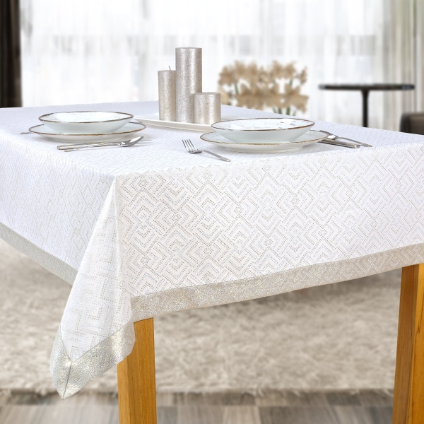 Obrus plamoodporny LZS-33210 srebrno-złoty