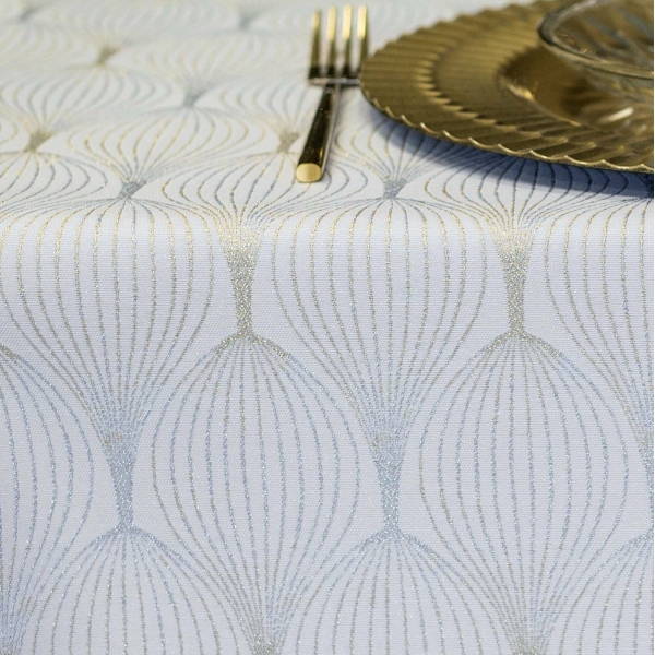 Obrus plamoodporny LZS-33022 srebrno-złoty