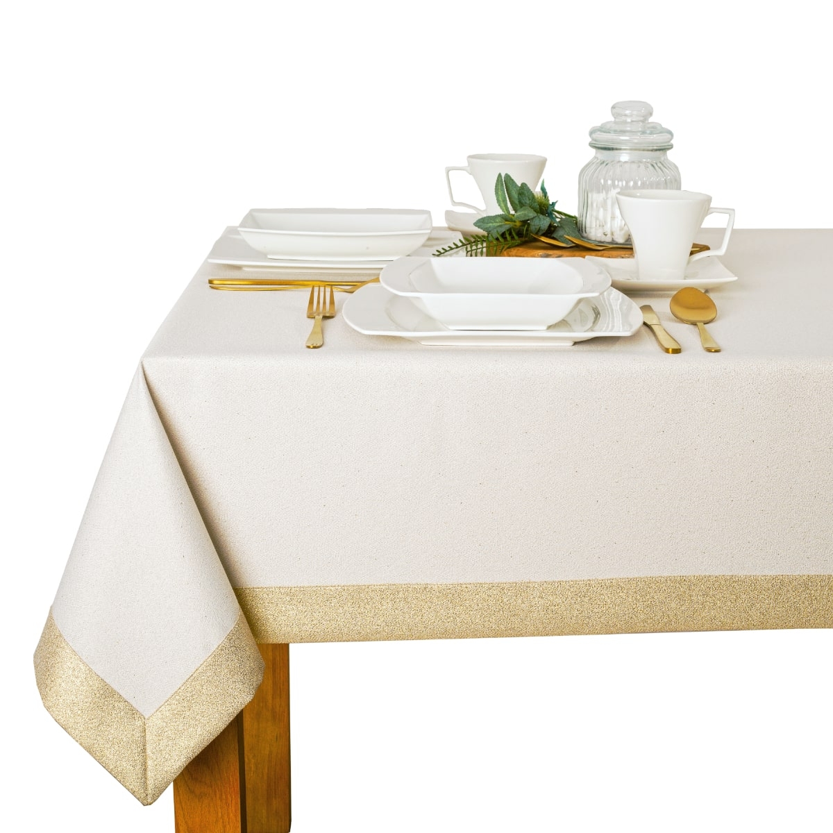 Obrus plamoodporny LX-6477-2678-Z kremowo-złoty