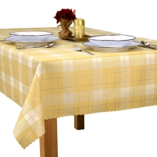 Obrus Plamoodporny - Złota Krata - 6521-3407-K2