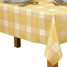Obrus Plamoodporny - Złota Krata - 6521-3407-K2