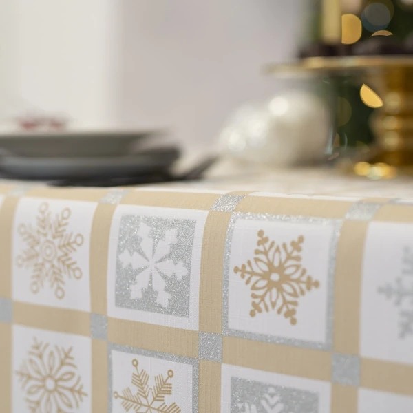 Obrus świąteczny bożonarodzeniowy Elbrus BN-231-A3 beżow