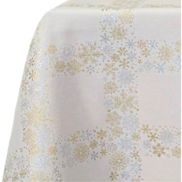 Obrus Świąteczny Bożonarodzeniowy LZS-33212 srebrno-złot