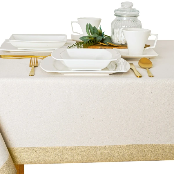 Obrus plamoodporny LX-6477-2678-Z kremowo-złoty