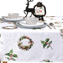 Obrus Świąteczny z Motywem Jemioły – Magiczna Zima 5096-3580-S