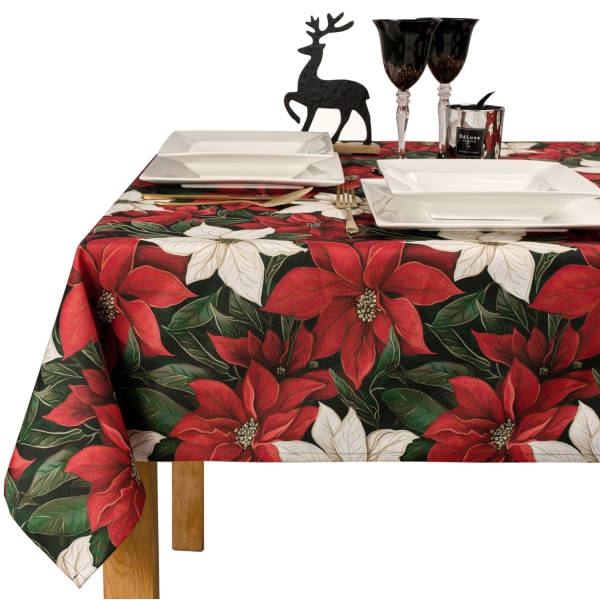 Obrus Świąteczny Bożonarodzeniowy Kwiat Gwiazdy - Minos 2