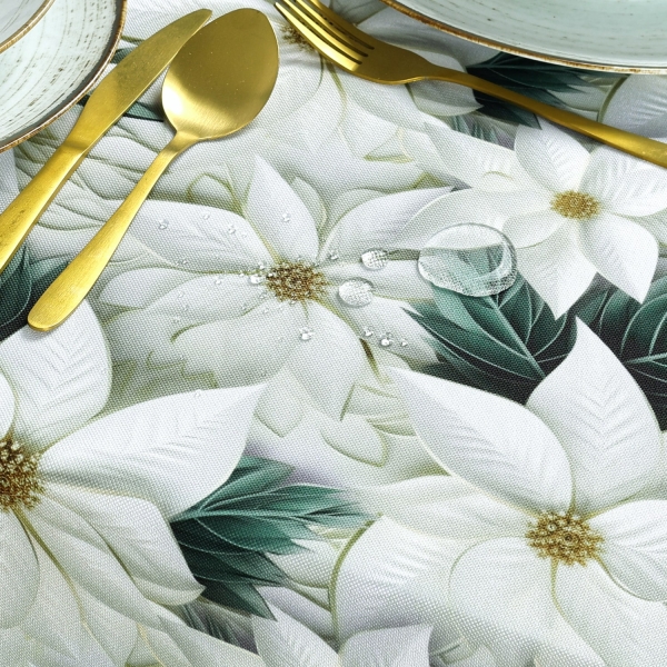 Obrus Świąteczny na Boże Narodzenie Biała Gwiazda Betlej