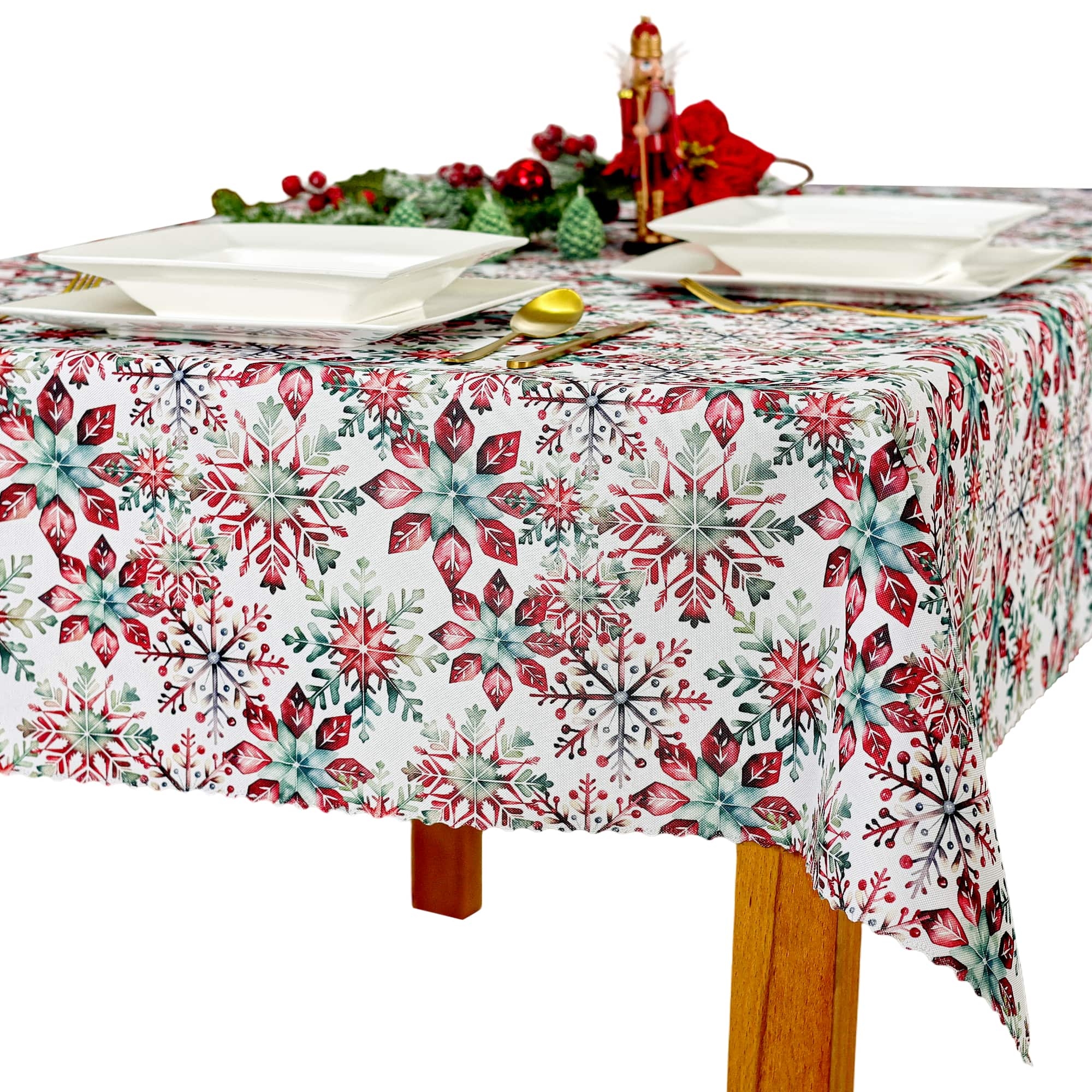 Obrus Świąteczny Plamoodporny na Stół – Elegancki Wzó