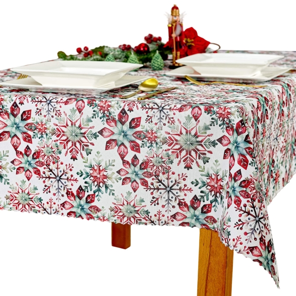 Obrus Świąteczny Plamoodporny na Stół – Elegancki Wzó