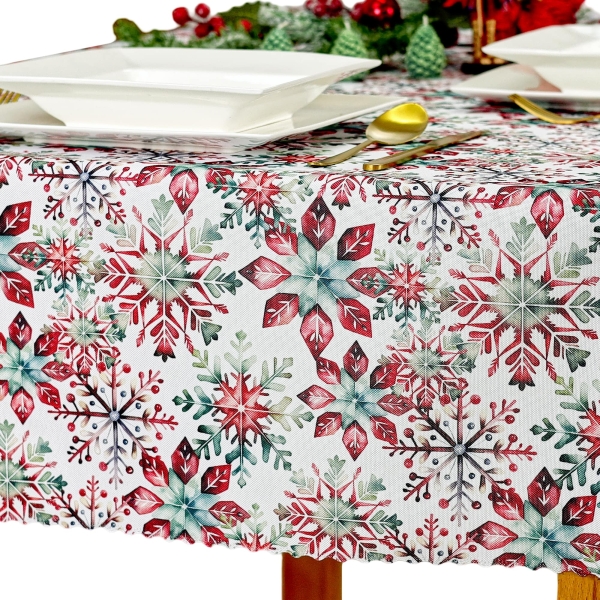 Obrus Świąteczny Plamoodporny na Stół – Elegancki Wzó