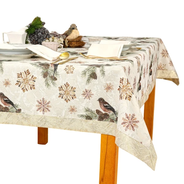 Elegancki Obrus Świąteczny Bożonarodzeniowy Plamoodporny